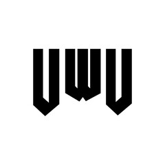 UWU letter logo design for technology company. UWU logo design black and white color combination. UWU logo, UWU vector, UWU design, UWU icon, UWU alphabet. UWU typography logo design.