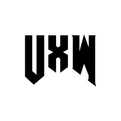 UXW letter logo design for technology company. UXW logo design black and white color combination. UXW logo, UXW vector, UXW design, UXW icon, UXW alphabet. UXW typography logo design.