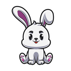 cute cartoon rabbit illustration