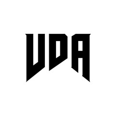 VDA letter logo design for technology company. VDA logo design black and white color combination. VDA logo, VDA vector, VDA design, VDA icon, VDA alphabet. VDA typography logo design.