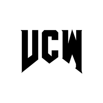 VCW letter logo design for technology company. VCW logo design black and white color combination. VCW logo, VCW vector, VCW design, VCW icon, VCW alphabet. VCW typography logo design.