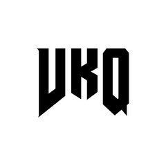 VKQ letter logo design for technology company. VKQ logo design black and white color combination. VKQ logo, VKQ vector, VKQ design, VKQ icon, VKQ alphabet. VKQ typography logo design.