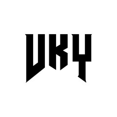 VKY letter logo design for technology company. VKY logo design black and white color combination. VKY logo, VKY vector, VKY design, VKY icon, VKY alphabet. VKY typography logo design.
