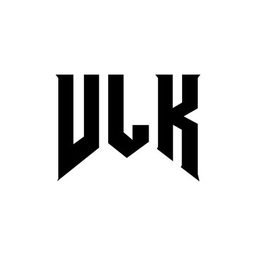 VLK letter logo design for technology company. VLK logo design black and white color combination. VLK logo, VLK vector, VLK design, VLK icon, VLK alphabet. VLK typography logo design.
