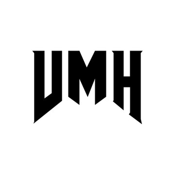 VMH letter logo design for technology company. VMH logo design black and white color combination. VMH logo, VMH vector, VMH design, VMH icon, VMH alphabet. VMH typography logo design.