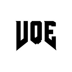 VQE letter logo design for technology company. VQE logo design black and white color combination. VQE logo, VQE vector, VQE design, VQE icon, VQE alphabet. VQE typography logo design.