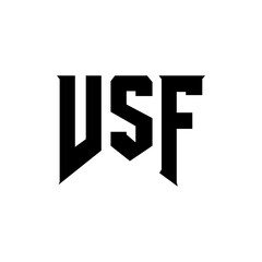 VSF letter logo design for technology company. VSF logo design black and white color combination. VSF logo, VSF vector, VSF design, VSF icon, VSF alphabet. VSF typography logo design.