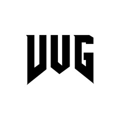 VUG letter logo design for technology company. VUG logo design black and white color combination. VUG logo, VUG vector, VUG design, VUG icon, VUG alphabet. VUG typography logo design.