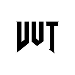 VUT letter logo design for technology company. VUT logo design black and white color combination. VUT logo, VUT vector, VUT design, VUT icon, VUT alphabet. VUT typography logo design.