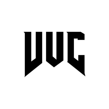 VUC letter logo design for technology company. VUC logo design black and white color combination. VUC logo, VUC vector, VUC design, VUC icon, VUC alphabet. VUC typography logo design.