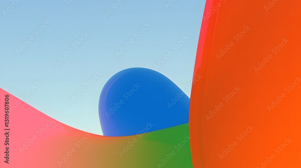 Poster colorful abstract shapes form a unique and artistic background image