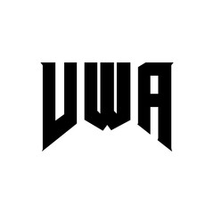 VWA letter logo design for technology company. VWA logo design black and white color combination. VWA logo, VWA vector, VWA design, VWA icon, VWA alphabet. VWA typography logo design.