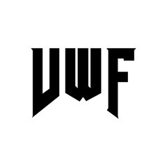 VWF letter logo design for technology company. VWF logo design black and white color combination. VWF logo, VWF vector, VWF design, VWF icon, VWF alphabet. VWF typography logo design.
