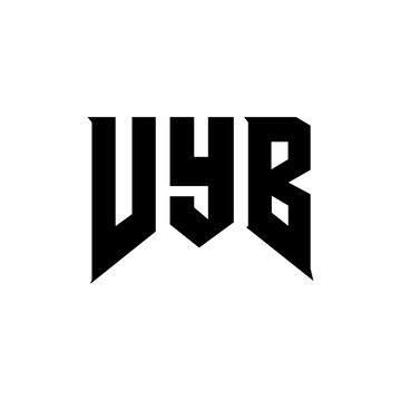 VYB letter logo design for technology company. VYB logo design black and white color combination. VYB logo, VYB vector, VYB design, VYB icon, VYB alphabet. VYB typography logo design.