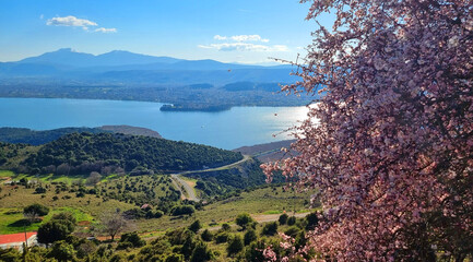 ioannina lake greece spring season