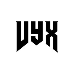 VYX letter logo design for technology company. VYX logo design black and white color combination. VYX logo, VYX vector, VYX design, VYX icon, VYX alphabet. VYX typography logo design.