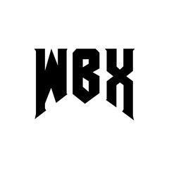 WBX letter logo design for technology company. WBX logo design black and white color combination. WBX logo, WBX vector, WBX design, WBX icon, WBX alphabet. WBX typography logo design.