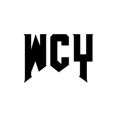 WCY letter logo design for technology company. WCY logo design black and white color combination. WCY logo, WCY vector, WCY design, WCY icon, WCY alphabet. WCY typography logo design.