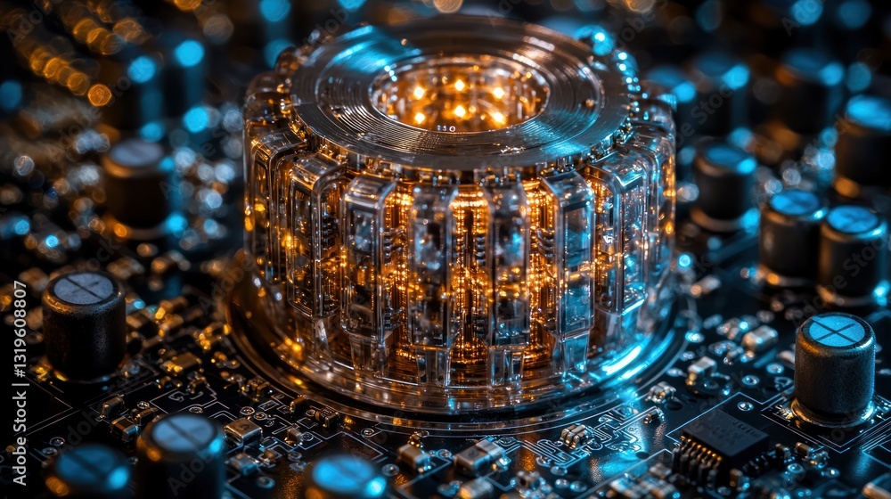 Poster complex circuit structure reveals an intricate world of technology and design