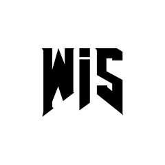 WIS letter logo design for technology company. WIS logo design black and white color combination. WIS logo, WIS vector, WIS design, WIS icon, WIS alphabet. WIS typography logo design.