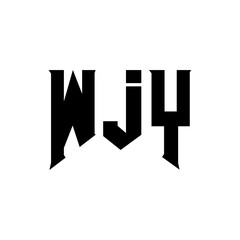 WJY letter logo design for technology company. WJY logo design black and white color combination. WJY logo, WJY vector, WJY design, WJY icon, WJY alphabet. WJY typography logo design.