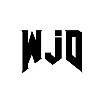 WJD letter logo design for technology company. WJD logo design black and white color combination. WJD logo, WJD vector, WJD design, WJD icon, WJD alphabet. WJD typography logo design.