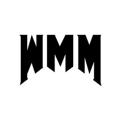 WMM letter logo design for technology company. WMM logo design black and white color combination. WMM logo, WMM vector, WMM design, WMM icon, WMM alphabet. WMM typography logo design.