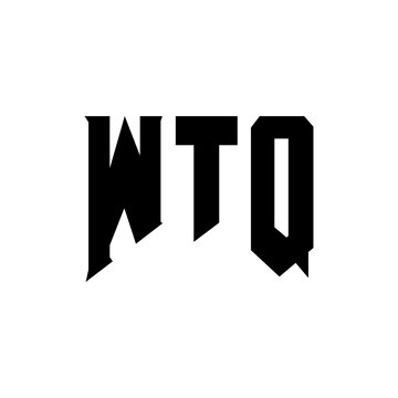 WTQ letter logo design for technology company. WTQ logo design black and white color combination. WTQ logo, WTQ vector, WTQ design, WTQ icon, WTQ alphabet. WTQ typography logo design.