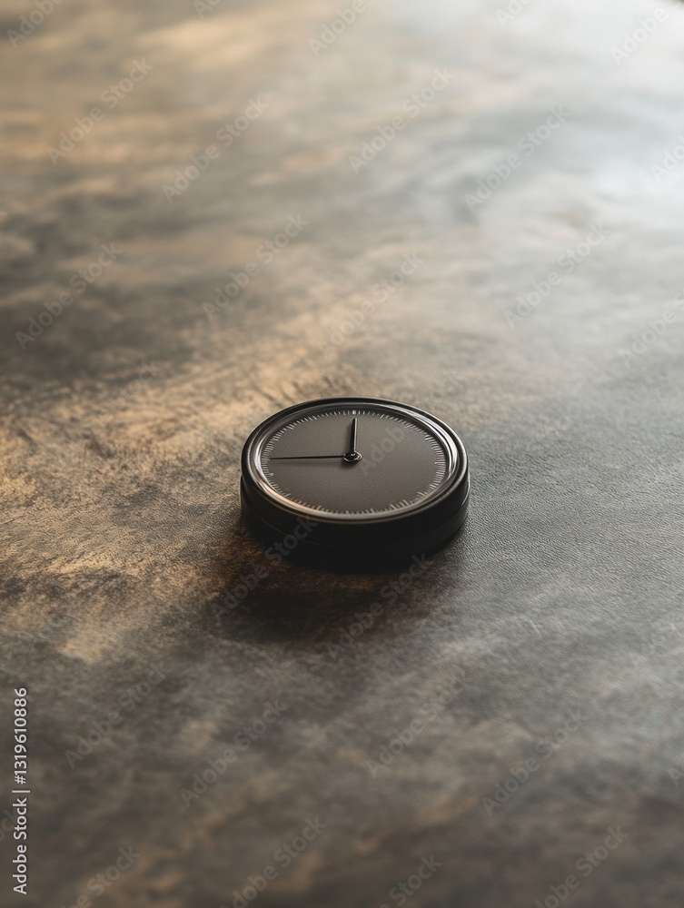 Aufkleber Minimalist stopwatch on a clean table symbolizing fitness timing in a serene environment for mindful exercise routines