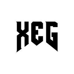 XEG letter logo design for technology company. XEG logo design black and white color combination. XEG logo, XEG vector, XEG design, XEG icon, XEG alphabet. XEG typography logo design.