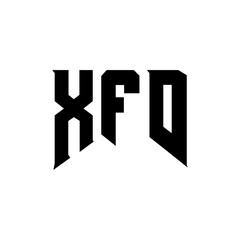 XFD letter logo design for technology company. XFD logo design black and white color combination. XFD logo, XFD vector, XFD design, XFD icon, XFD alphabet. XFD typography logo design.