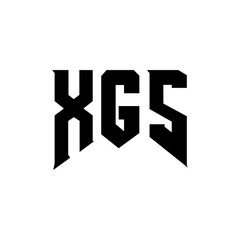 XGS letter logo design for technology company. XGS logo design black and white color combination. XGS logo, XGS vector, XGS design, XGS icon, XGS alphabet. XGS typography logo design.