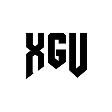 XGU letter logo design for technology company. XGU logo design black and white color combination. XGU logo, XGU vector, XGU design, XGU icon, XGU alphabet. XGU typography logo design.