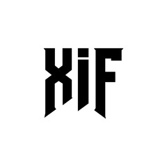 XIF letter logo design for technology company. XIF logo design black and white color combination. XIF logo, XIF vector, XIF design, XIF icon, XIF alphabet. XIF typography logo design.