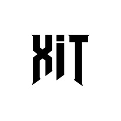 XIT letter logo design for technology company. XIT logo design black and white color combination. XIT logo, XIT vector, XIT design, XIT icon, XIT alphabet. XIT typography logo design.