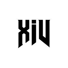 XIV letter logo design for technology company. XIV logo design black and white color combination. XIV logo, XIV vector, XIV design, XIV icon, XIV alphabet. XIV typography logo design.