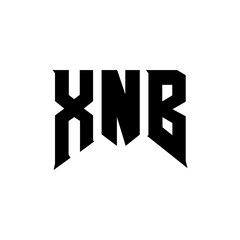 XNB letter logo design for technology company. XNB logo design black and white color combination. XNB logo, XNB vector, XNB design, XNB icon, XNB alphabet. XNB typography logo design.