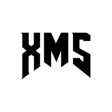 XMS letter logo design for technology company. XMS logo design black and white color combination. XMS logo, XMS vector, XMS design, XMS icon, XMS alphabet. XMS typography logo design.