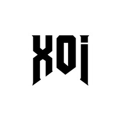XOI letter logo design for technology company. XOI logo design black and white color combination. XOI logo, XOI vector, XOI design, XOI icon, XOI alphabet. XOI typography logo design.