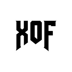 XOF letter logo design for technology company. XOF logo design black and white color combination. XOF logo, XOF vector, XOF design, XOF icon, XOF alphabet. XOF typography logo design.