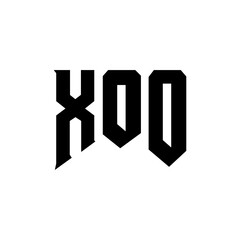 XOO letter logo design for technology company. XOO logo design black and white color combination. XOO logo, XOO vector, XOO design, XOO icon, XOO alphabet. XOO typography logo design.