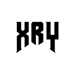 XRY letter logo design for technology company. XRY logo design black and white color combination. XRY logo, XRY vector, XRY design, XRY icon, XRY alphabet. XRY typography logo design.