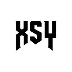 XSY letter logo design for technology company. XSY logo design black and white color combination. XSY logo, XSY vector, XSY design, XSY icon, XSY alphabet. XSY typography logo design.