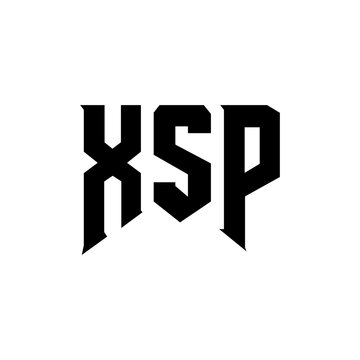 XSP letter logo design for technology company. XSP logo design black and white color combination. XSP logo, XSP vector, XSP design, XSP icon, XSP alphabet. XSP typography logo design.