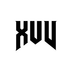 XUV letter logo design for technology company. XUV logo design black and white color combination. XUV logo, XUV vector, XUV design, XUV icon, XUV alphabet. XUV typography logo design.