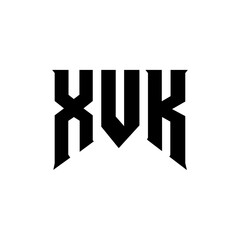 XVK letter logo design for technology company. XVK logo design black and white color combination. XVK logo, XVK vector, XVK design, XVK icon, XVK alphabet. XVK typography logo design.