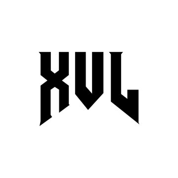 XVL letter logo design for technology company. XVL logo design black and white color combination. XVL logo, XVL vector, XVL design, XVL icon, XVL alphabet. XVL typography logo design.