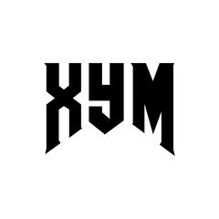 XYM letter logo design for technology company. XYM logo design black and white color combination. XYM logo, XYM vector, XYM design, XYM icon, XYM alphabet. XYM typography logo design.