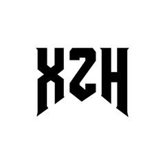 XZH letter logo design for technology company. XZH logo design black and white color combination. XZH logo, XZH vector, XZH design, XZH icon, XZH alphabet. XZH typography logo design.
