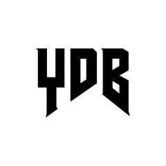 YDB letter logo design for technology company. YDB logo design black and white color combination. YDB logo, YDB vector, YDB design, YDB icon, YDB alphabet. YDB typography logo design.